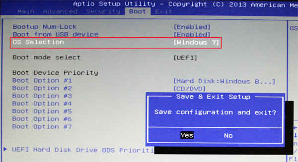 aptio setup utility usb boot